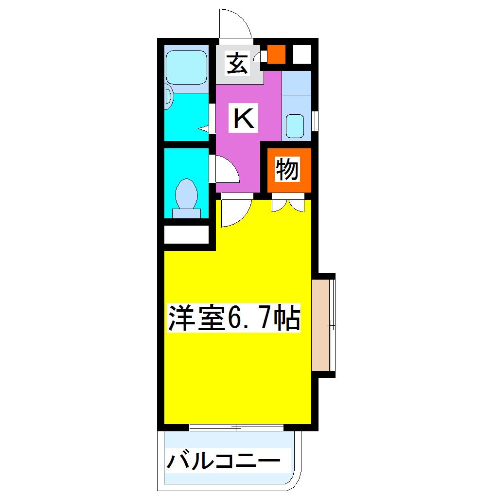 エトワール神水(1K/3階)の間取り写真