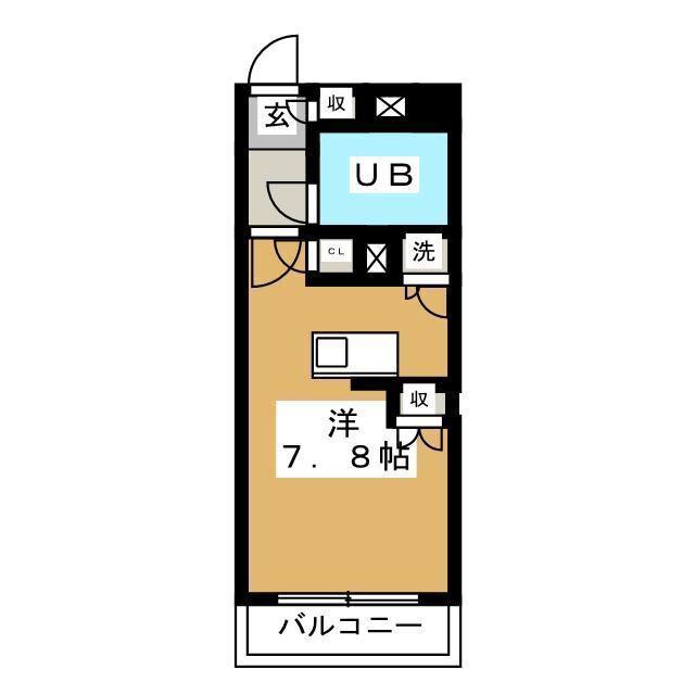 アンダルシア市川(ワンルーム/3階)の間取り写真