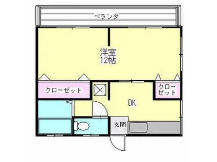 マルマン杉田(1DK/1階)の間取り写真