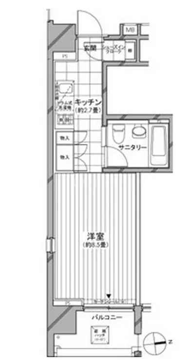 カスタリア麻布十番七面坂 3階階 間取り