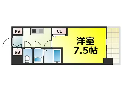 RAINBOW COURT 南堀江(1K/10階)の間取り写真
