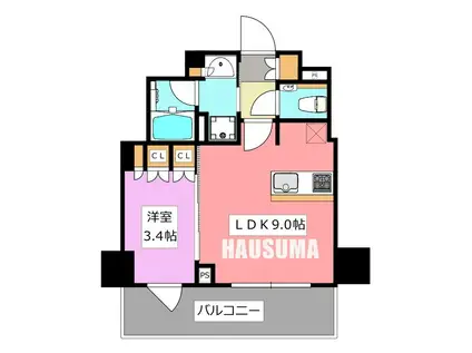 ルジェンテ本郷三丁目(1LDK/6階)の間取り写真