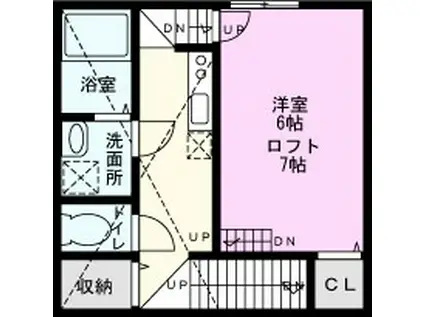 ステータス西新井(1K/2階)の間取り写真