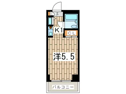 YTアクセス横浜(1K/3階)の間取り写真