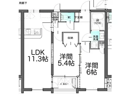 MARS CORT(2LDK/3階)の間取り写真