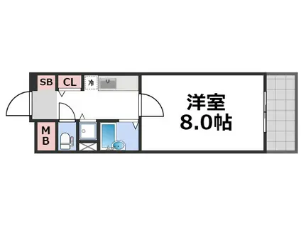 フィレンツェ(1K/5階)の間取り写真
