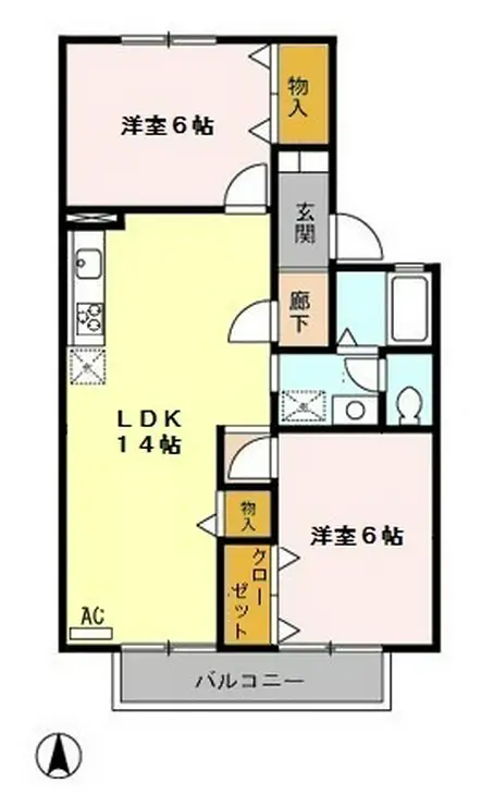 アネックス山王 2階階 間取り