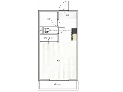 ウェーブレジデンス今村公園(ワンルーム/4階)の間取り写真