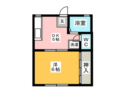 プチコートサカエ(1DK/1階)の間取り写真