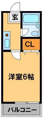 サンライズ大森(1K/2階)の間取り写真