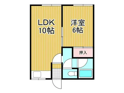 シティハイムまつみや(1LDK/1階)の間取り写真