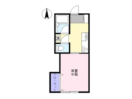 グレース・ノダ(1K/1階)の間取り写真