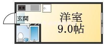 妙法寺ハイツ(ワンルーム/1階)の間取り写真