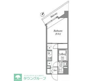 ラクレイス横濱関内(1K/11階)の間取り写真