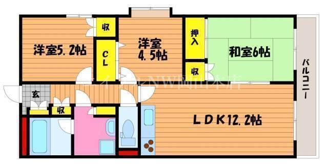 コマンドモジュール(3LDK/5階)の間取り写真
