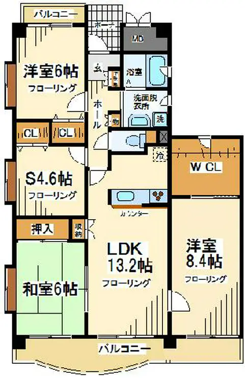 クレール仙川 7階階 間取り