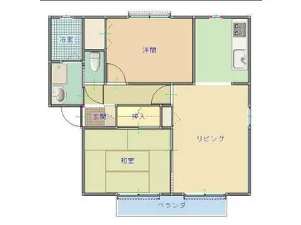 アプリコットステージII(2LDK/2階)の間取り写真