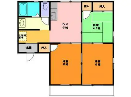 飯村ハイツ(3DK/2階)の間取り写真