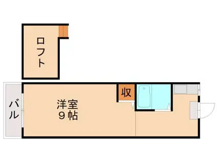 ジョイフル東鳴水(ワンルーム/2階)の間取り写真