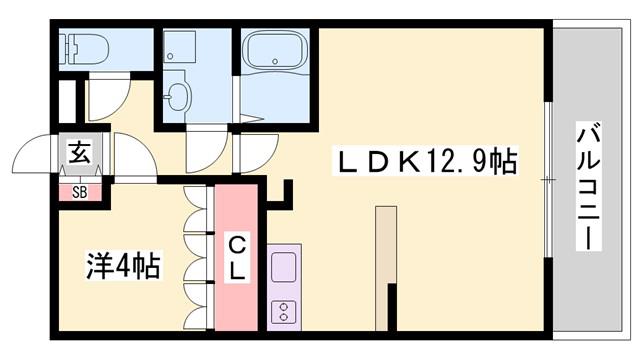 パルティーダ ORII(1LDK/1階)の間取り写真