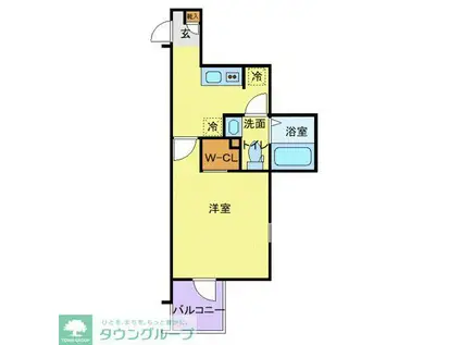 ラフィーナー松戸(1K/3階)の間取り写真