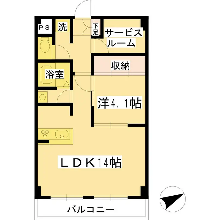 ダイアパレス調布 4階階 間取り