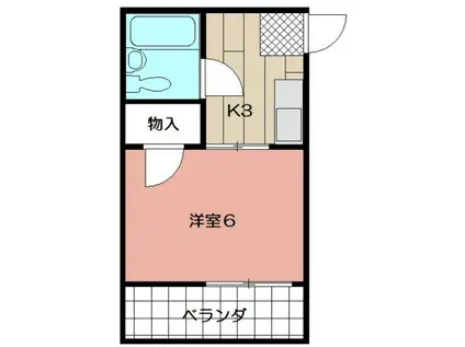 ONE FLAT GION (1K/2階)の間取り写真