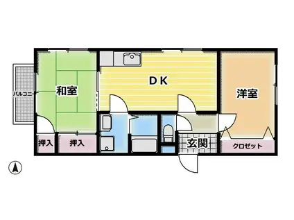 BEL CIELO(2DK/3階)の間取り写真