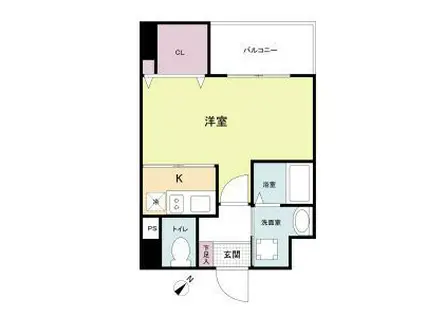 TOYOTOMISTAY PREMIUM 神戸湊川公園(ワンルーム/3階)の間取り写真