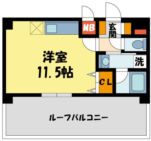西宮アネックス(ワンルーム/5階)の間取り写真