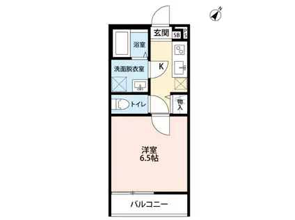 リバーサイド 南浦和(1K/3階)の間取り写真