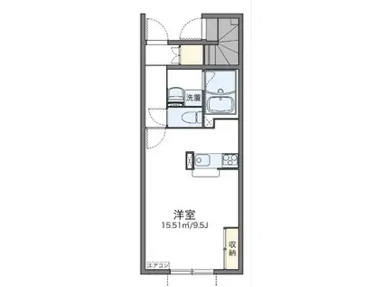 レオネクストコンフォート(1K/1階)の間取り写真
