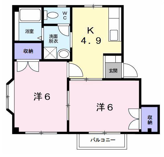 イマージュIII(2K/1階)の間取り写真