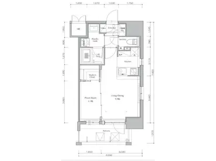 ネストピア天神東III(1LDK/7階)の間取り写真