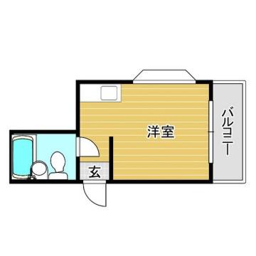 パーソナル13番館(ワンルーム/4階)の間取り写真