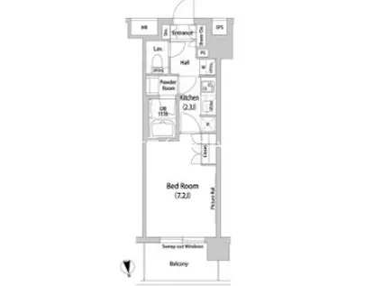 WORLD RESIDENCE 大手町(1K/9階)の間取り写真