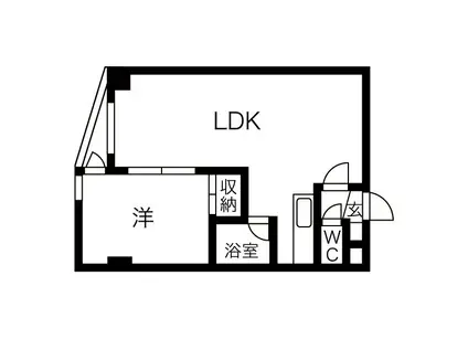カーサフェリーチェN32(1LDK/4階)の間取り写真