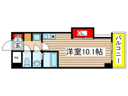 ラ・メゾン翠山(ワンルーム/7階)の間取り写真