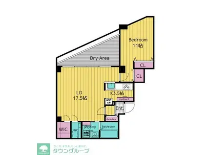 レジデンス広尾(1LDK/1階)の間取り写真