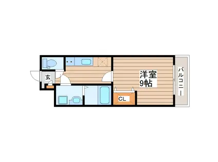 アトラス(1K/1階)の間取り写真