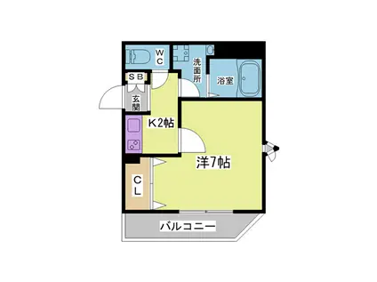 アルヴェアーレ(1K/4階)の間取り写真