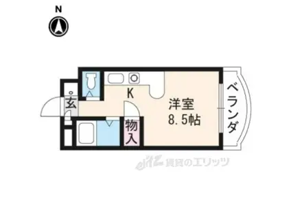 メゾンマロニエ(ワンルーム/B1階)の間取り写真