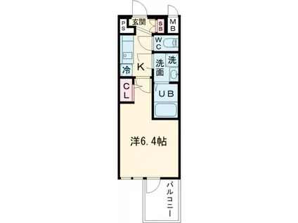 エスリード神戸三宮ヒルズ(1K/15階)の間取り写真