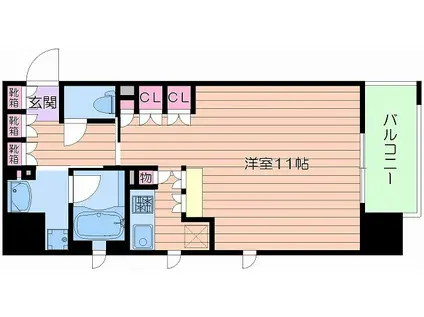 セイル江坂公園(ワンルーム/5階)の間取り写真