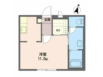 シャーメゾンカスケード(ワンルーム/1階)の間取り写真