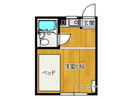 キャンパス(1K/2階)の間取り写真