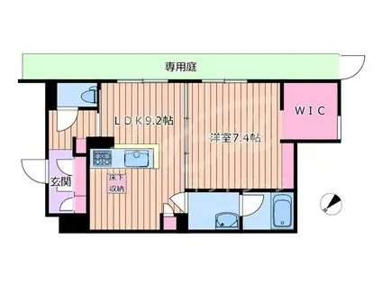 LA MAISON MARRON(1LDK/1階)の間取り写真