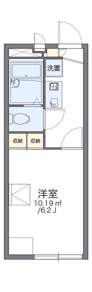 レオパレスFRONTIER(1K/2階)の間取り写真