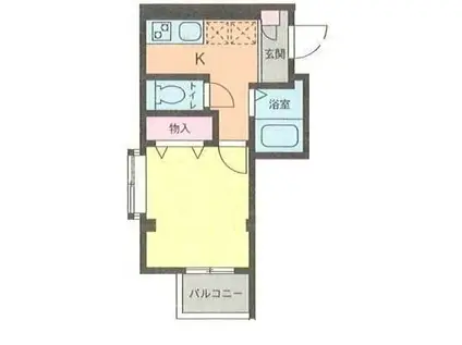 フィリア(1K/2階)の間取り写真