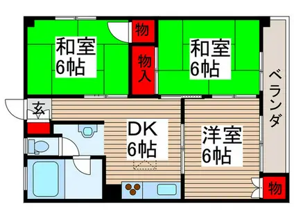 蓮見マンション(3DK/1階)の間取り写真
